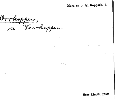 Bild på arkivkortet för arkivposten Orrkoppen
