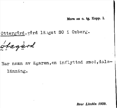 Bild på arkivkortet för arkivposten Ottergård