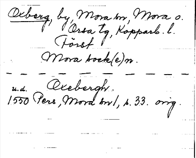 Bild på arkivkortet för arkivposten Oxberg