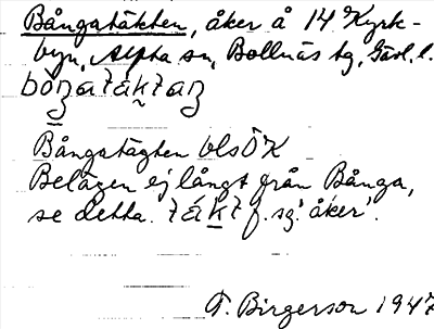 Bild på arkivkortet för arkivposten Bångatäkten