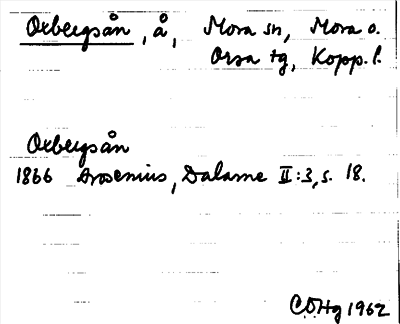 Bild på arkivkortet för arkivposten Oxbergsån