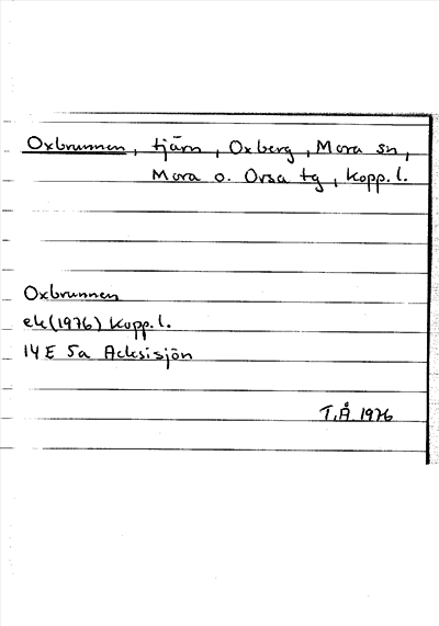 Bild på arkivkortet för arkivposten Oxbrunnen