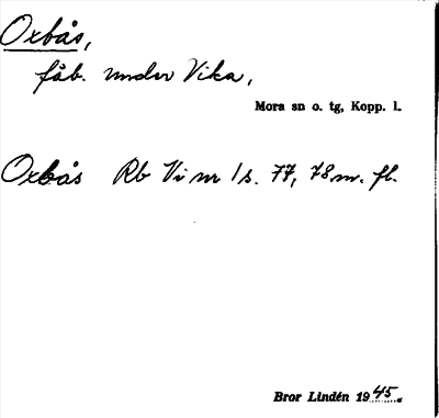 Bild på arkivkortet för arkivposten Oxbås