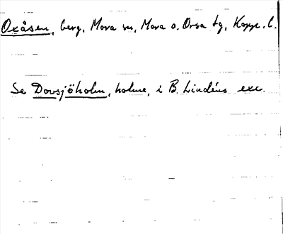 Bild på arkivkortet för arkivposten Oxåsen
