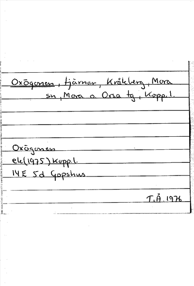 Bild på arkivkortet för arkivposten Oxögonen