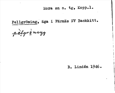 Bild på arkivkortet för arkivposten Pellgröming