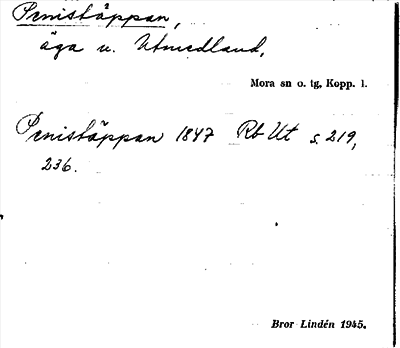Bild på arkivkortet för arkivposten Penistäppen