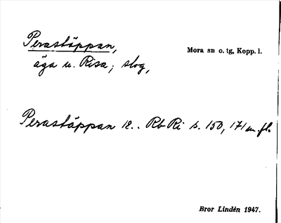 Bild på arkivkortet för arkivposten Perastäppan