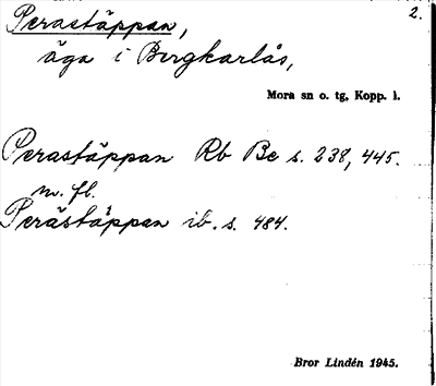 Bild på arkivkortet för arkivposten Perastäppan
