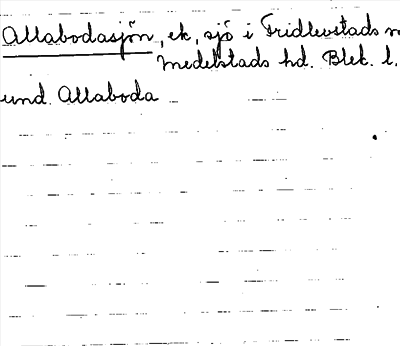 Bild på arkivkortet för arkivposten Allabodasjön