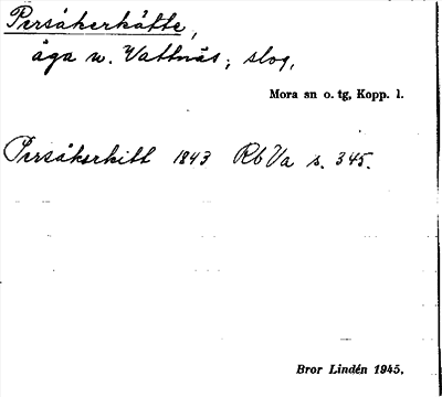 Bild på arkivkortet för arkivposten Persåkerkätte