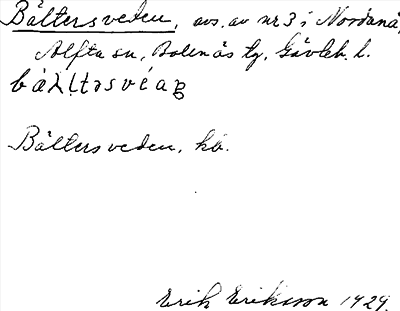 Bild på arkivkortet för arkivposten Bältersveden
