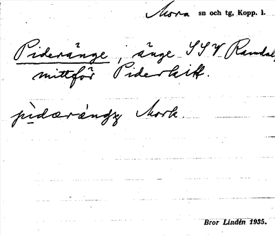 Bild på arkivkortet för arkivposten Pideränge