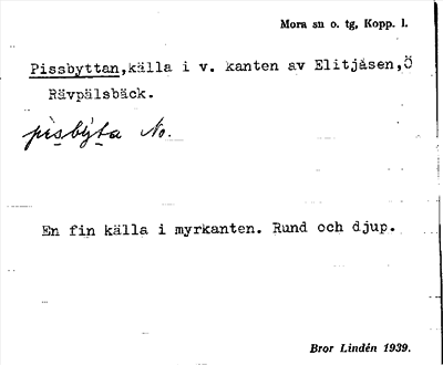 Bild på arkivkortet för arkivposten Pissbyttan