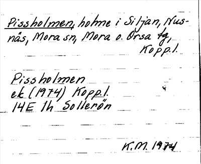 Bild på arkivkortet för arkivposten Pissholmen
