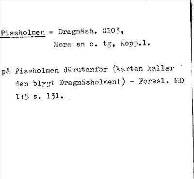 Bild på arkivkortet för arkivposten Pissholmen