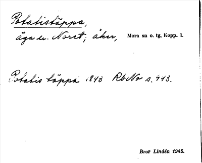 Bild på arkivkortet för arkivposten Potatistäppa