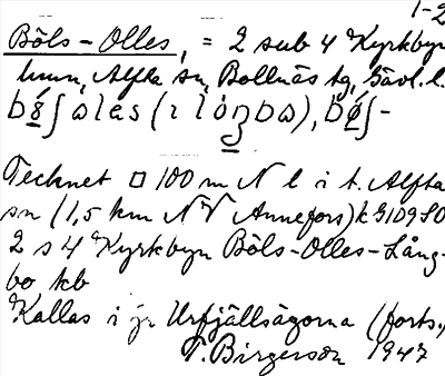 Bild på arkivkortet för arkivposten Böls-Olles