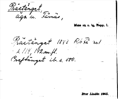 Bild på arkivkortet för arkivposten Prästänget