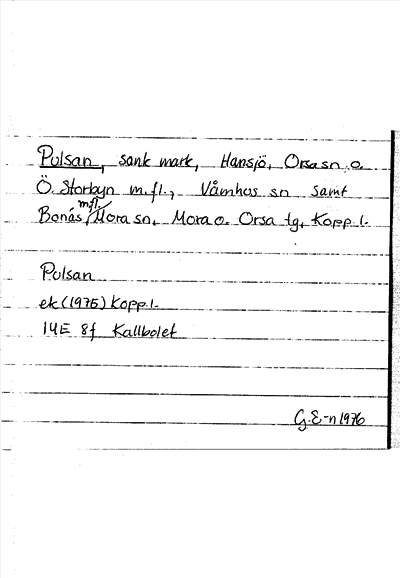 Bild på arkivkortet för arkivposten Pulsan