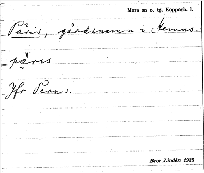Bild på arkivkortet för arkivposten Päris