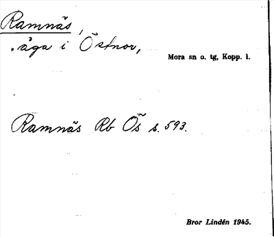 Bild på arkivkortet för arkivposten Ramnäs