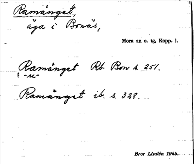 Bild på arkivkortet för arkivposten Ramänget