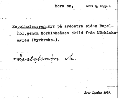 Bild på arkivkortet för arkivposten Rapelholmsmyren