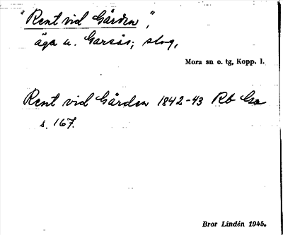 Bild på arkivkortet för arkivposten »Rent vid Gården»