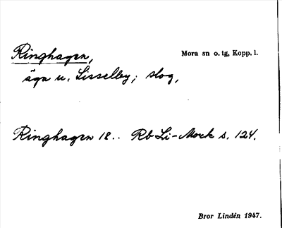 Bild på arkivkortet för arkivposten Ringhagen