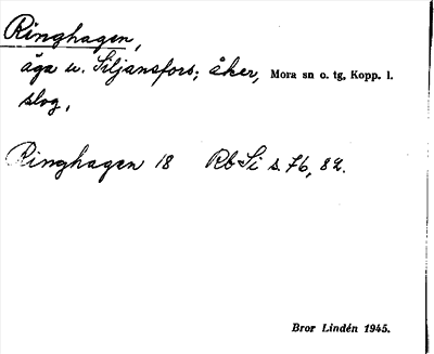 Bild på arkivkortet för arkivposten Ringhagen