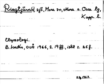 Bild på arkivkortet för arkivposten Ringtjärn(e)