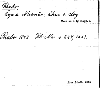 Bild på arkivkortet för arkivposten Risbo