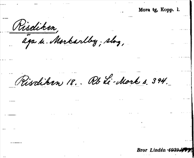 Bild på arkivkortet för arkivposten Risdiken