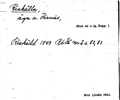 Bild på arkivkortet för arkivposten Riskälla