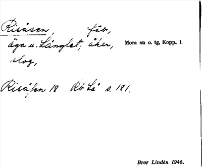 Bild på arkivkortet för arkivposten Risåsen