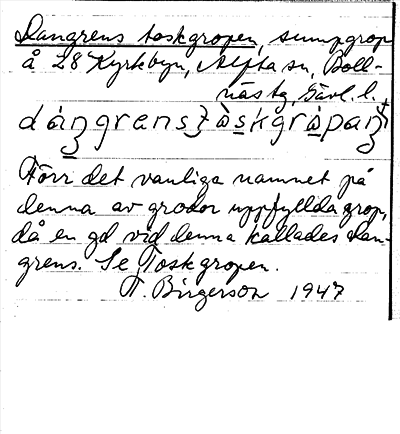 Bild på arkivkortet för arkivposten Dangrens torskgropen