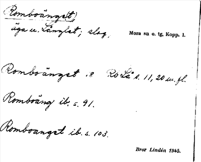 Bild på arkivkortet för arkivposten Romboänge(t)