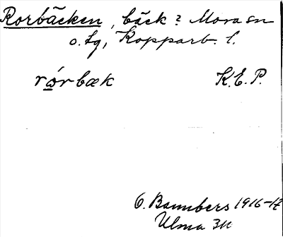 Bild på arkivkortet för arkivposten Rorbäcken