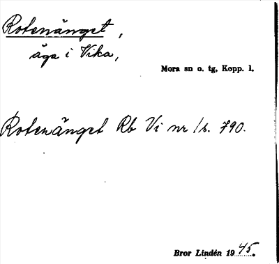 Bild på arkivkortet för arkivposten Rotenänget