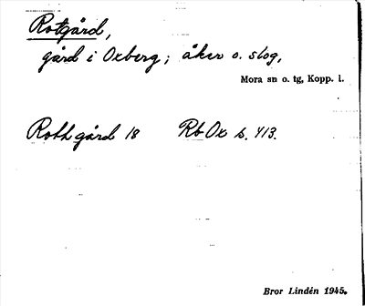 Bild på arkivkortet för arkivposten Rotgård