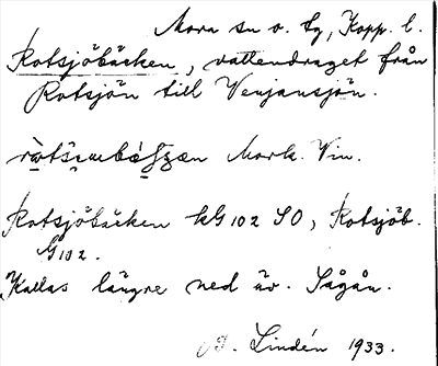 Bild på arkivkortet för arkivposten Rotsjöbäcken