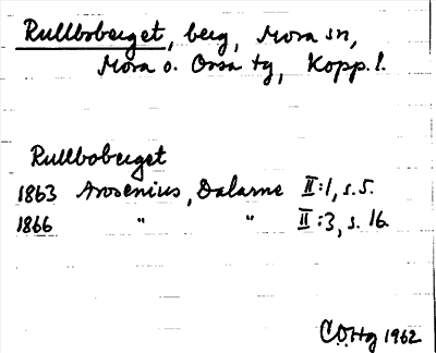 Bild på arkivkortet för arkivposten Rullboberget