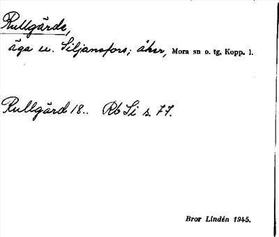 Bild på arkivkortet för arkivposten Rullgärde