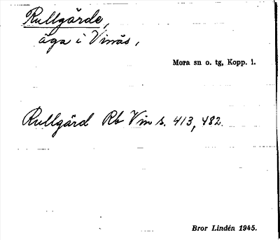 Bild på arkivkortet för arkivposten Rullgärde