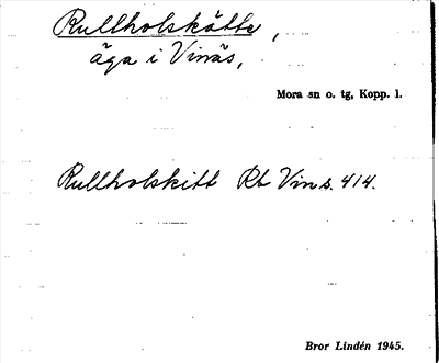 Bild på arkivkortet för arkivposten Rullholskätte