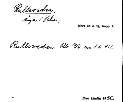 Bild på arkivkortet för arkivposten Rullsveden