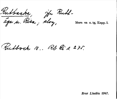Bild på arkivkortet för arkivposten Rutbacke