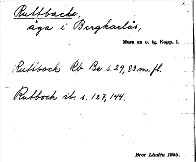 Bild på arkivkortet för arkivposten Ruttbacke