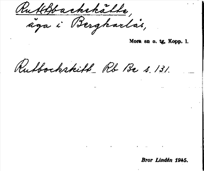 Bild på arkivkortet för arkivposten Rut(t)backskätte